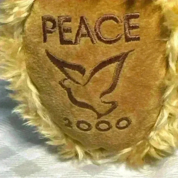 Vintage Gund Millennium Peace Teddy Bear 1999 Large Plush with Blue Sweater 25" - Picture 7 of 9